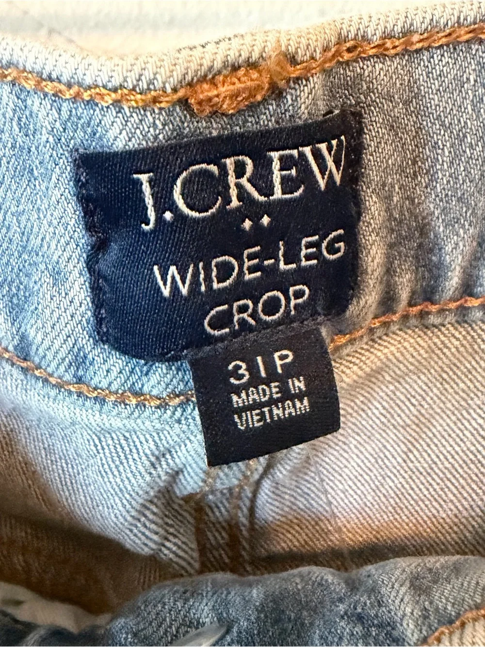 J. Crew Light Blue Wide Leg Cropped Jeans